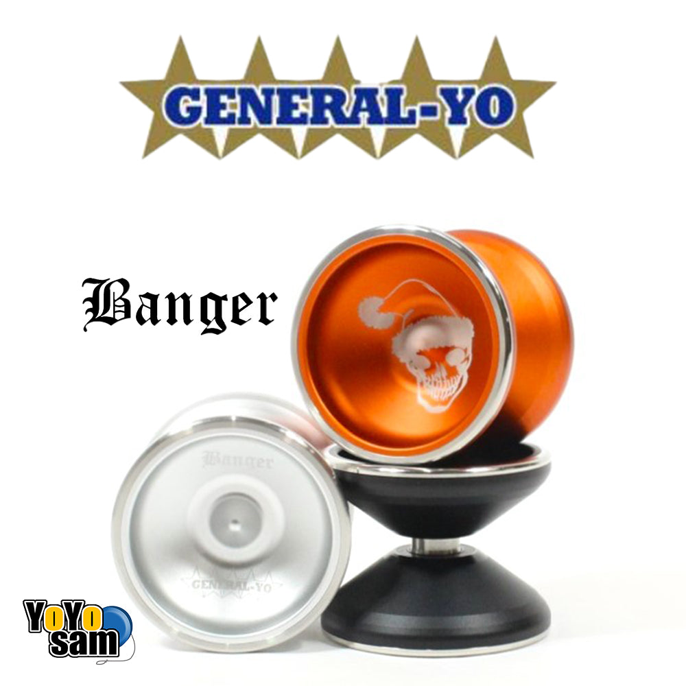 GENERAL-YO Banger Yo-Yo - Bi-Metal - 6061 Aerospace Aluminum with Stainless Steel Rings YoYo