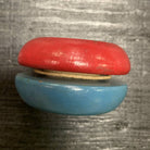 Vintage Wooden Whirle King Yo-Yo Red/Blue Standard Model — view 3