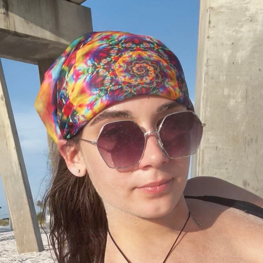 Mougee Head Scarf / Bandana in Fan favorite Mougee Designs- Two Sided Prints. — view 3