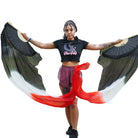 Mougee Silk Fans - for Flow Dance or Festivals - Bamboo Handle in Vibrant colors — view 5