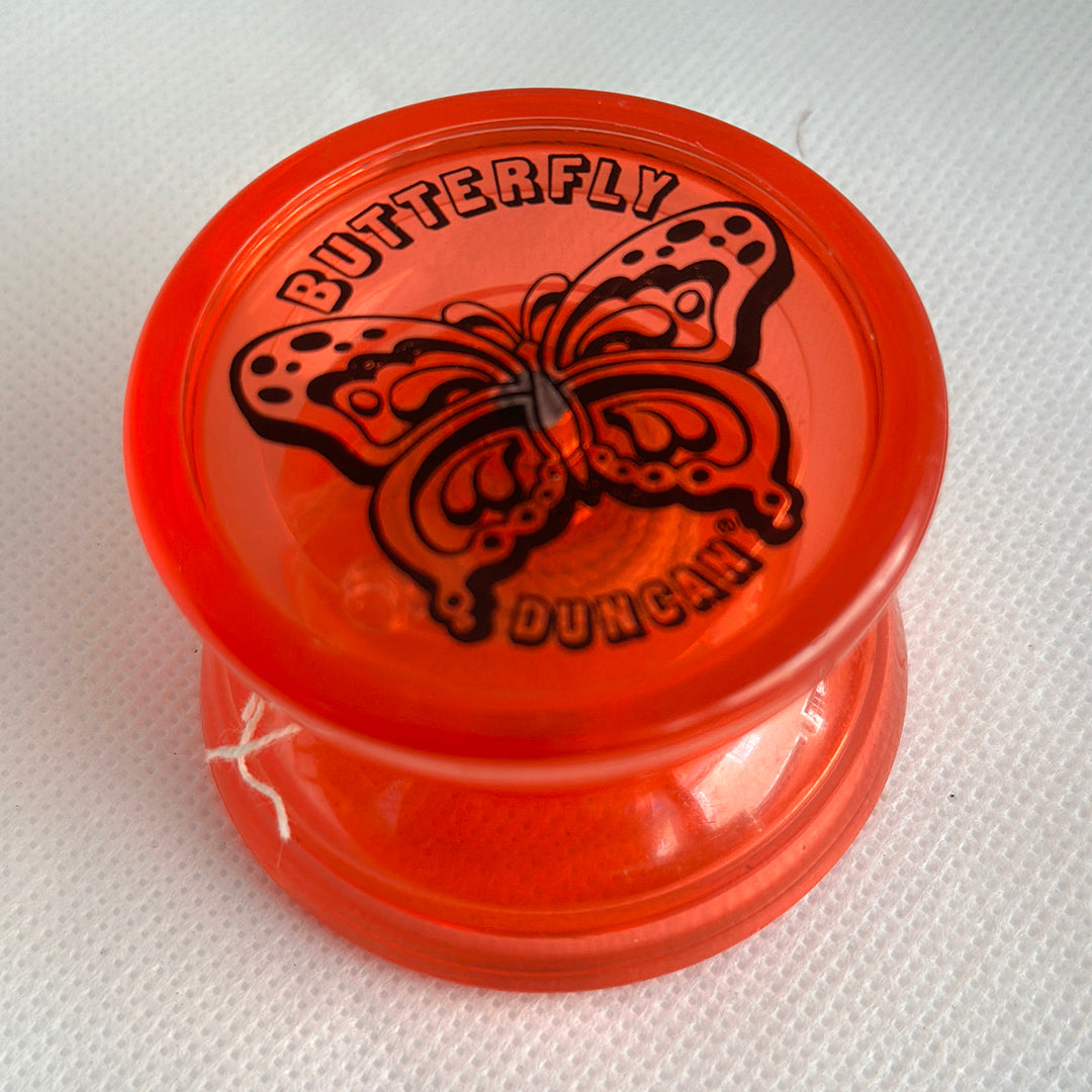 Vintage Duncan Butterfly Yo-Yo - Early 90s Transluscent Orange Very Good Condition