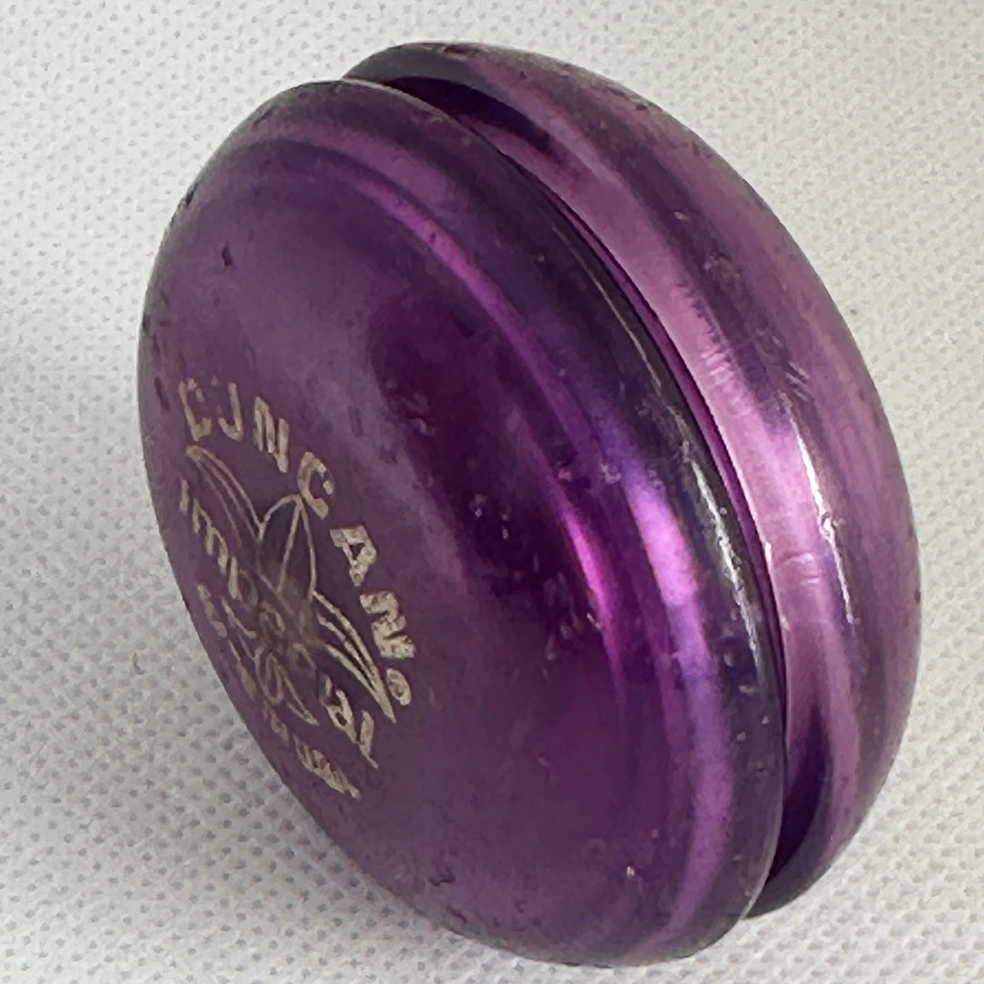 Vintage Duncan Fluer-de-lis Imperial Yo-Yo -Purple- Fair/Good Condition-Made in USA — view 4