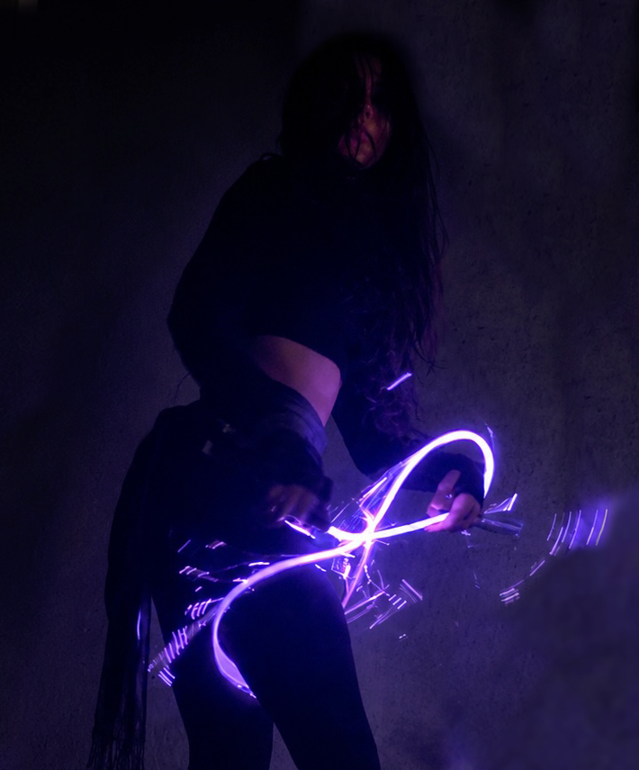 Zeekio Pixel Whip - 6' Fiber Optic Flow Toy - Colors Changing Light Party — view 2