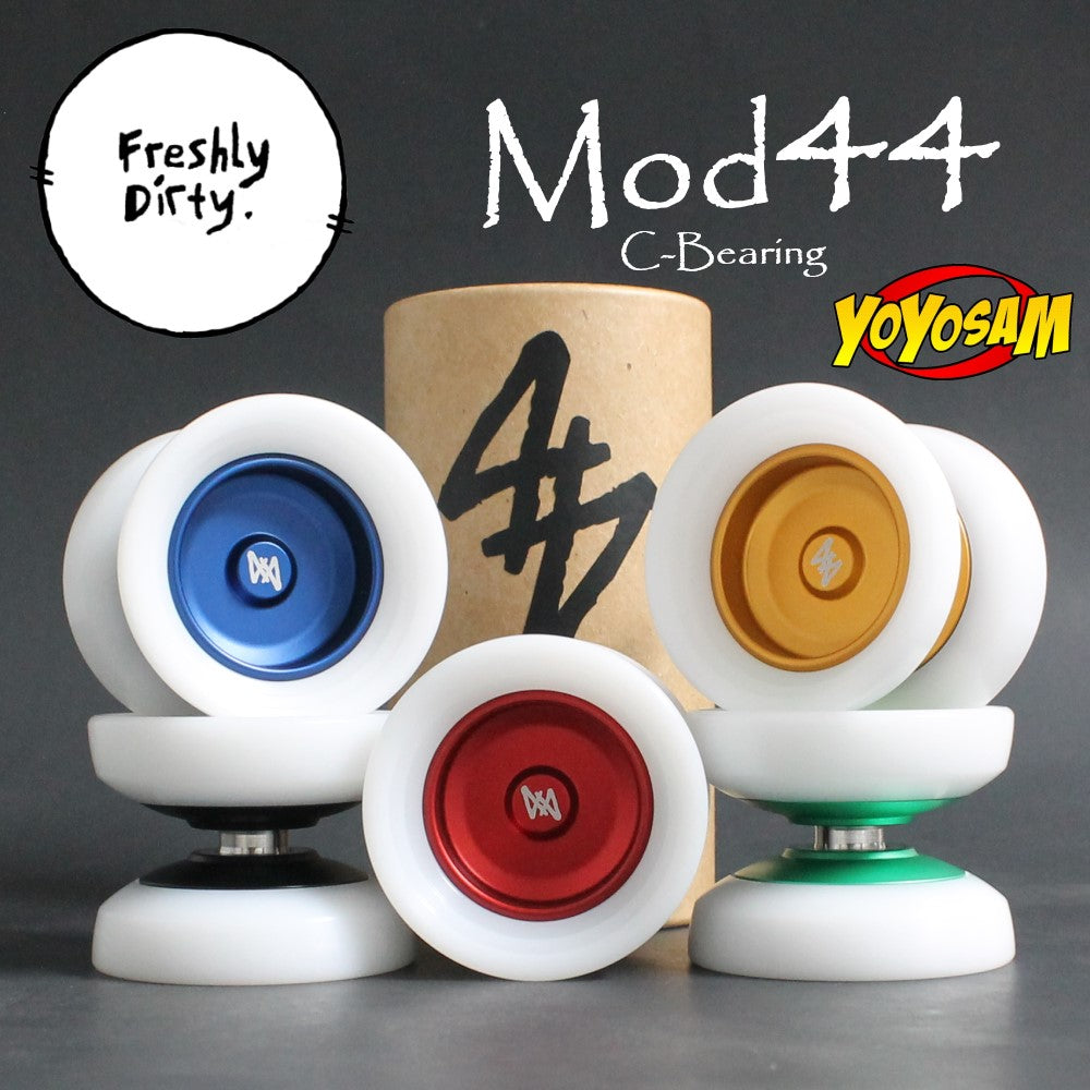 Freshly Dirty Mod44 Gen 2 C Bearing Yo-Yo - Interchangeable Delrin Rims - Aluminum YoYo