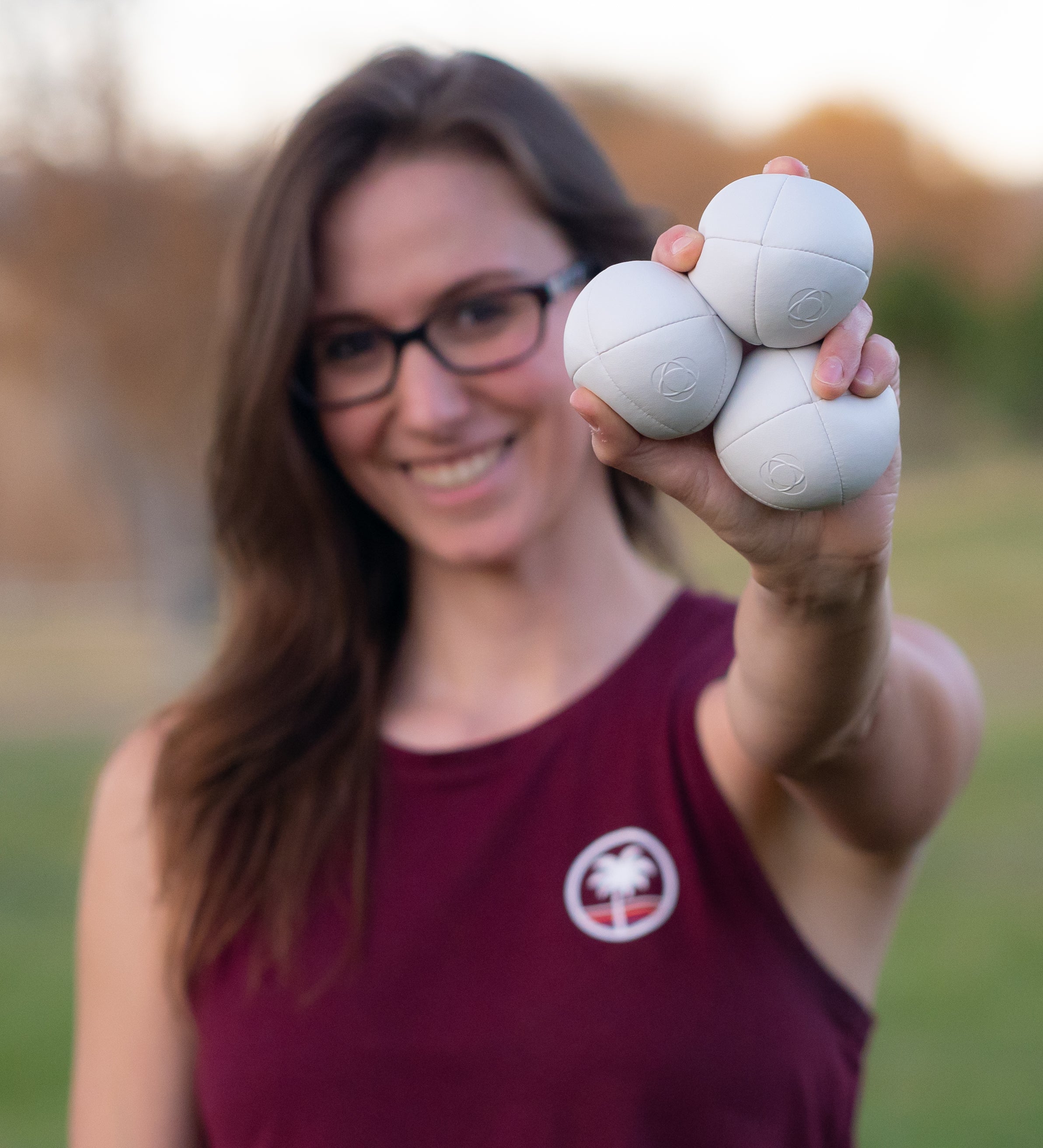 Taylor Tries Signature Pro Series Juggling Balls- Professional 8 Panel Ball with Drawstring Carry Bag - 110 grams, 67mm -