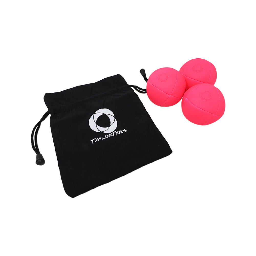 Taylor Tries Signature Pro Series Juggling Balls- Professional 8 Panel Ball with Drawstring Carry Bag - 110 grams, 67mm -