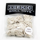 Zeekio Spin Top Replacement Cotton 60" String - 5 pack (No Buttons) - White - YoYoSam