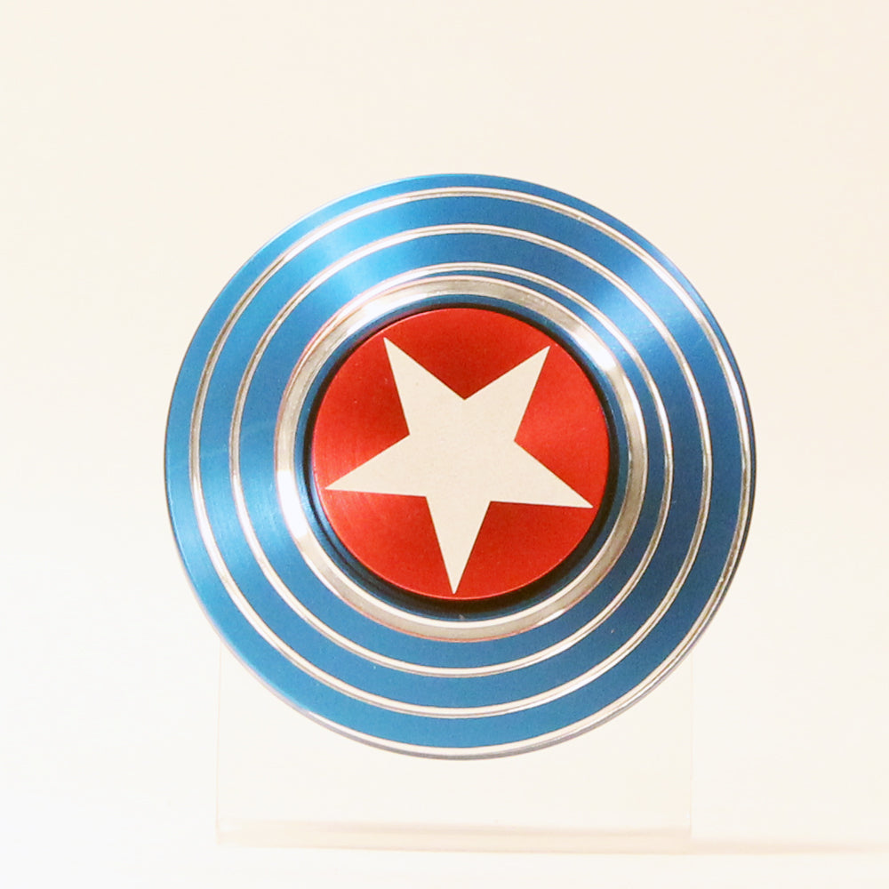 The Captain's Shield Fidget Spinner- American Colors- Creates Optical Illusions! — view 3