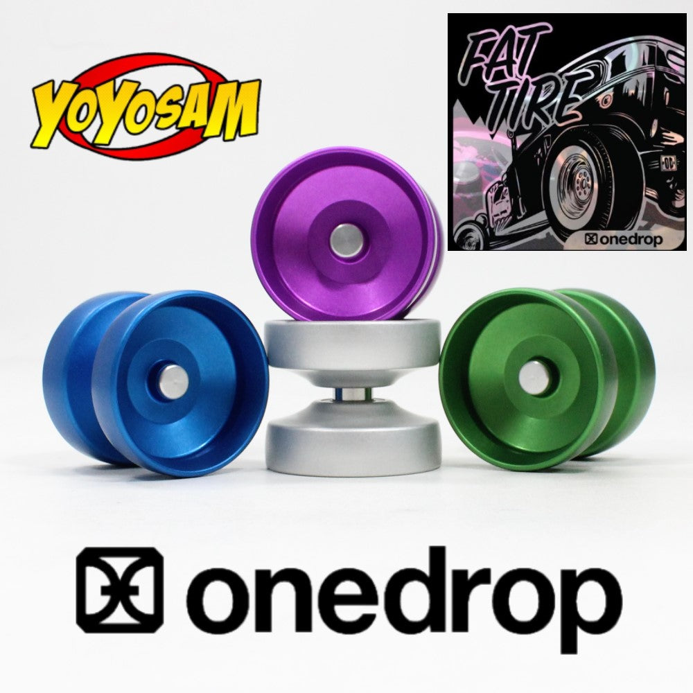 One Drop Fat Tire Yo-Yo - Aluminum Side Effects - Unique Wide Rim YoYo