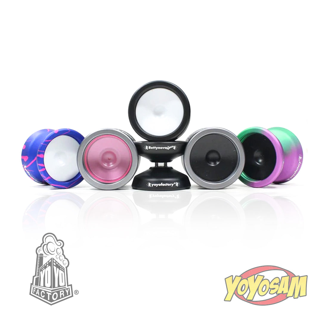 YoYoFactory Bettynova Fingerspin Yo-Yo - Fingerspin Cap - World Champion Betty Gallego Signature YoYo