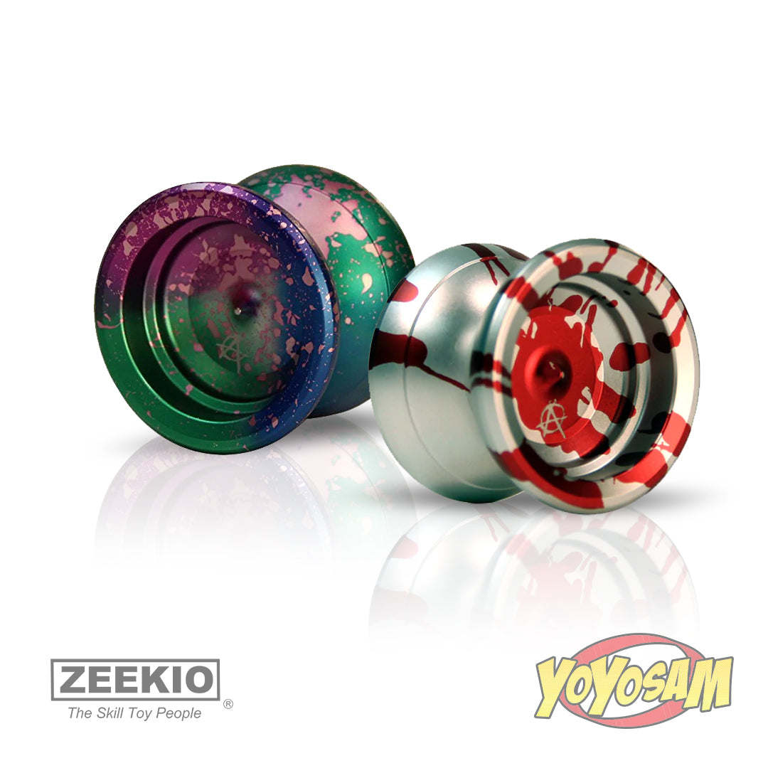 Zeekio Anarchist Yo-Yo - Rainbow Anodized and Colored Acid Wash Finish
