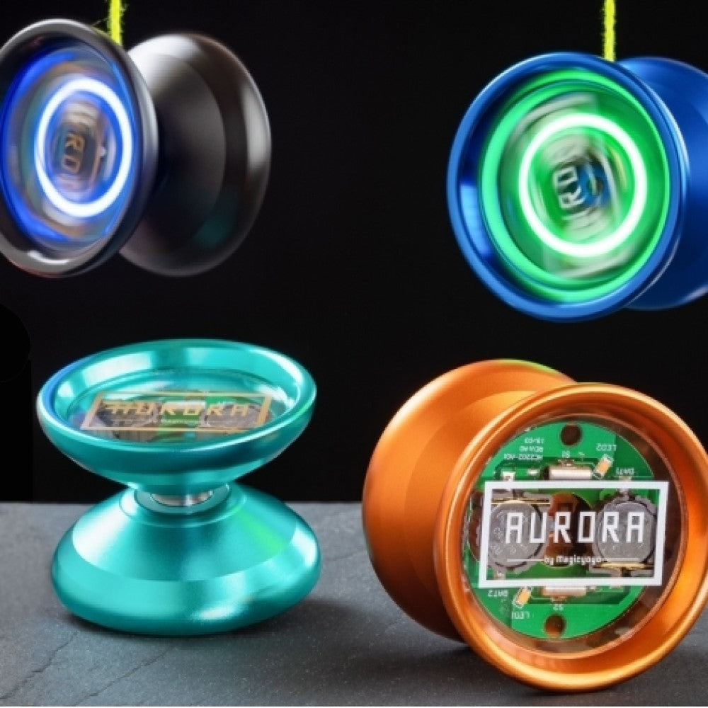 MAGICYOYO Aurora LED Yo-Yo - Multi Colored Lights - 6061 Aluminum YoYo - YoYoSam