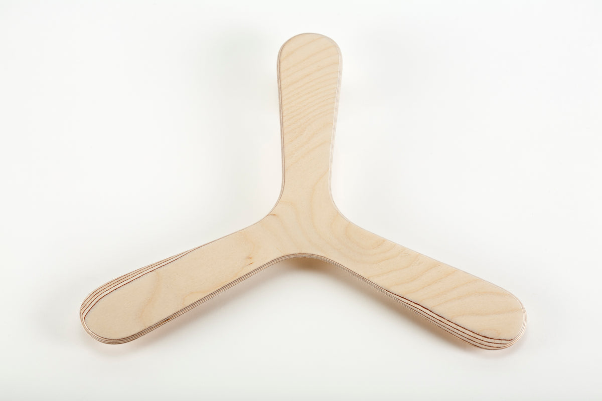 Wallaby Boomerang Three Wing Birch, Hand Crafted, Digitally Printed and Signed, Great for Beginners - YoYoSam