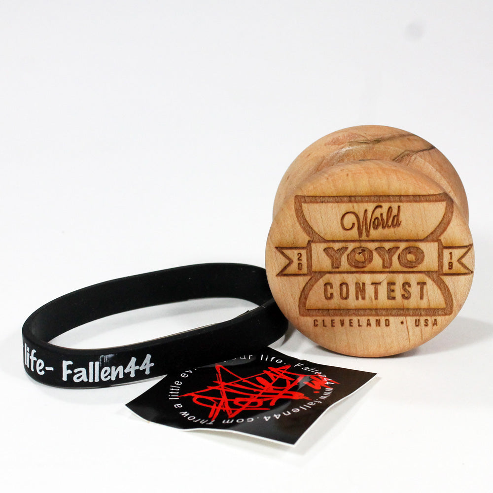 Fallen44 x YoYoSam 2019 World Yo-Yo Contest Ambrosia Maple YoYo with Hard Maple Axle - YoYoSam