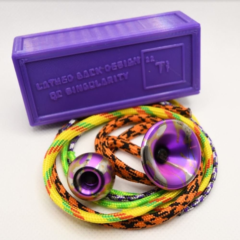 Lathed Back Design Quantum Colliders Singularity Begleri - Titanium Edition - Skill Toy — view 5