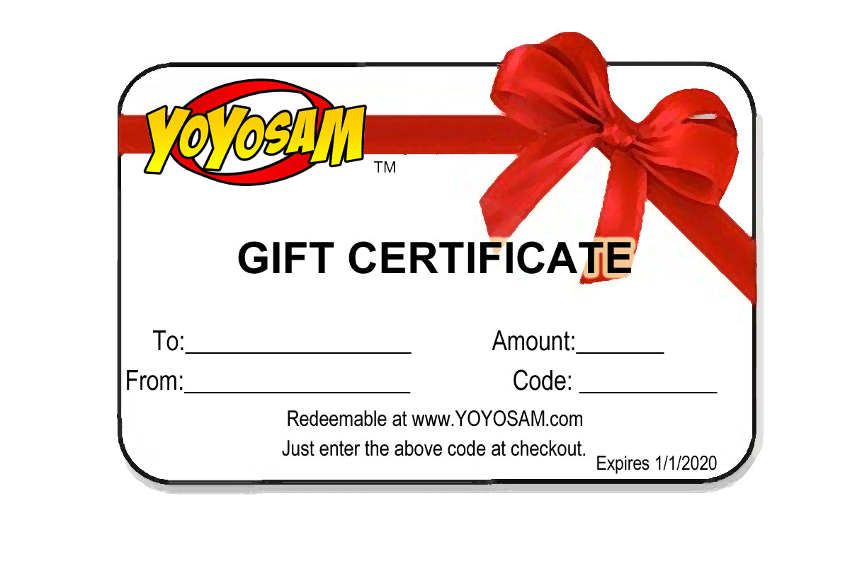 YoyoSam Gift Certificate